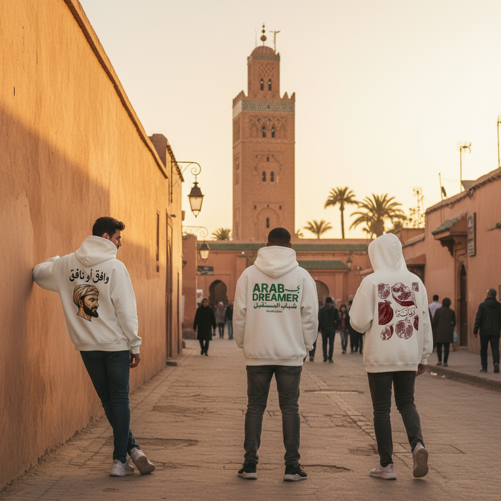 Salam & Soul Hoodie Banner - Marrakech Streetwear Style